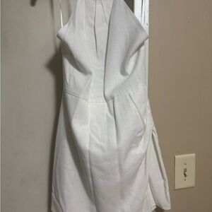 White Halter Sundress for Weddings